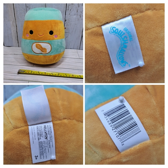 Kellytoy Food Squad Antoine Peanut Butter Jar 8"t Squishmallow Plush Doll Toy - Picture 5 of 8